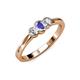 3 - Irina Tanzanite and Lab Grown Diamond Three Stone Engagement Ring 