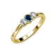 3 - Irina Blue Diamond and White Lab Grown Diamond Three Stone Engagement Ring 