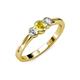 3 - Irina Yellow Sapphire and Lab Grown Diamond Three Stone Engagement Ring 