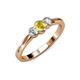 3 - Irina Yellow Sapphire and Lab Grown Diamond Three Stone Engagement Ring 