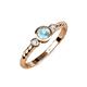3 - Azalea Aquamarine and Lab Grown Diamond Three Stone Engagement Ring 