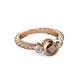 2 - Azalea Smoky Quartz and Lab Grown Diamond Three Stone Engagement Ring 