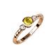 3 - Azalea Yellow Sapphire and Lab Grown Diamond Three Stone Engagement Ring 