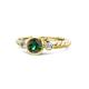 1 - Azalea Lab Created Alexandrite and Lab Grown Diamond Three Stone Engagement Ring 