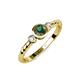 3 - Azalea Lab Created Alexandrite and Lab Grown Diamond Three Stone Engagement Ring 