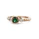 1 - Azalea Lab Created Alexandrite and Diamond Three Stone Engagement Ring 