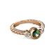 2 - Azalea Lab Created Alexandrite and Diamond Three Stone Engagement Ring 
