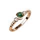 3 - Azalea Lab Created Alexandrite and Diamond Three Stone Engagement Ring 