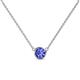 1 - Merilyn 5.40 mm Round Tanzanite Bezel Set Solitaire Pendant 