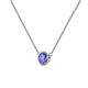 2 - Merilyn 5.40 mm Round Tanzanite Bezel Set Solitaire Pendant 