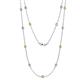 1 - Lien (13 Stn/3.4mm) Yellow Sapphire and Diamond on Cable Necklace 