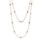 1 - Lien (13 Stn/3.4mm) Amethyst and Lab Grown Diamond on Cable Necklace 