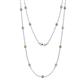 1 - Lien (13 Stn/3.4mm) Citrine and Lab Grown Diamond on Cable Necklace 