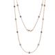 1 - Lien (13 Stn/3.4mm) Iolite and Lab Grown Diamond on Cable Necklace 