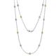 1 - Lien (13 Stn/3.4mm) Yellow Sapphire and Lab Grown Diamond on Cable Necklace 
