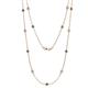 1 - Lien (13 Stn/3.4mm) Blue and White Lab Grown Diamond on Cable Necklace 
