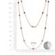 2 - Lien (13 Stn/3.4mm) Amethyst and Lab Grown Diamond on Cable Necklace 