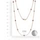 2 - Lien (13 Stn/3.4mm) Iolite and Lab Grown Diamond on Cable Necklace 