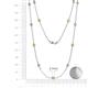 2 - Lien (13 Stn/3.4mm) Yellow Sapphire and Lab Grown Diamond on Cable Necklace 