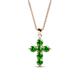 1 - Isabella Green Garnet Cross Pendant 