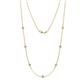 1 - Salina (7 Stn/3.4mm) Round Diamond on Cable Necklace 