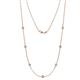 1 - Salina (7 Stn/3.4mm) Round Diamond on Cable Necklace 