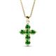 1 - Isabella Green Garnet Cross Pendant 