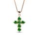 1 - Isabella Green Garnet Cross Pendant 