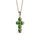 2 - Isabella Green Garnet Cross Pendant 