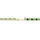 2 - Leslie 2.40 mm Green Garnet and Lab Grown Diamond Eternity Tennis Bracelet 
