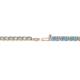 2 - Leslie 2.40 mm Blue Topaz and Lab Grown Diamond Eternity Tennis Bracelet 