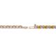 2 - Leslie 2.40 mm Citrine and Lab Grown Diamond Eternity Tennis Bracelet 