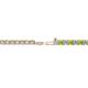 2 - Leslie 2.40 mm Peridot and Lab Grown Diamond Eternity Tennis Bracelet 