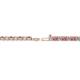 2 - Leslie 2.40 mm Rhodolite Garnet and Lab Grown Diamond Eternity Tennis Bracelet 