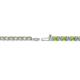 2 - Leslie 2.40 mm Peridot and Diamond Eternity Tennis Bracelet 