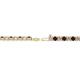 2 - Leslie 2.40 mm Red Garnet and Diamond Eternity Tennis Bracelet 