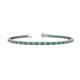 1 - Leslie 2.40 mm Emerald and Diamond Eternity Tennis Bracelet 