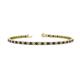 1 - Leslie 2.40 mm Black and White Diamond Eternity Tennis Bracelet 