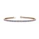 1 - Leslie 2.40 mm Tanzanite and Diamond Eternity Tennis Bracelet 