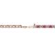 2 - Leslie 2.40 mm Pink Tourmaline and Diamond Eternity Tennis Bracelet 