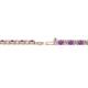 2 - Leslie 2.40 mm Amethyst and Diamond Eternity Tennis Bracelet 