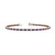 1 - Leslie 2.40 mm Iolite and Diamond Eternity Tennis Bracelet 