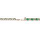 2 - Leslie 2.40 mm Emerald and Diamond Eternity Tennis Bracelet 