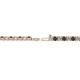 2 - Leslie 2.40 mm Black and White Diamond Eternity Tennis Bracelet 