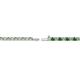 3 - Leslie 2.00 mm Green Garnet and Lab Grown Diamond Eternity Tennis Bracelet 