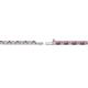 3 - Leslie 2.00 mm Rhodolite Garnet and Lab Grown Diamond Eternity Tennis Bracelet 