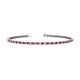 1 - Leslie 2.00 mm Pink Tourmaline and Diamond Eternity Tennis Bracelet 