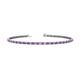 1 - Leslie 2.00 mm Amethyst and Diamond Eternity Tennis Bracelet 