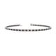 1 - Leslie 2.00 mm Smoky Quartz and Diamond Eternity Tennis Bracelet 