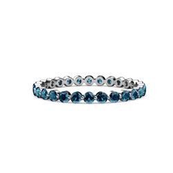 Valerie Blue Diamond Eternity Band Floating Blue Diamond Womens Eternity Ring Stackable ctw Platinum